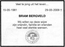 2009 Overlijden Gerrit Bram Bergveld [1981 - 2009]  